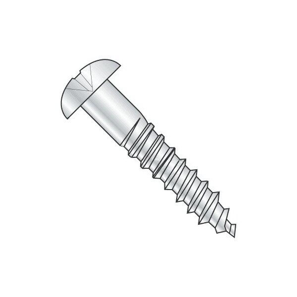 Newport Fasteners Wood Screw, #6, 1-1/4 in, Zinc Plated Steel Round Head Phillips Drive, 4000 PK 435686-4000 - main
